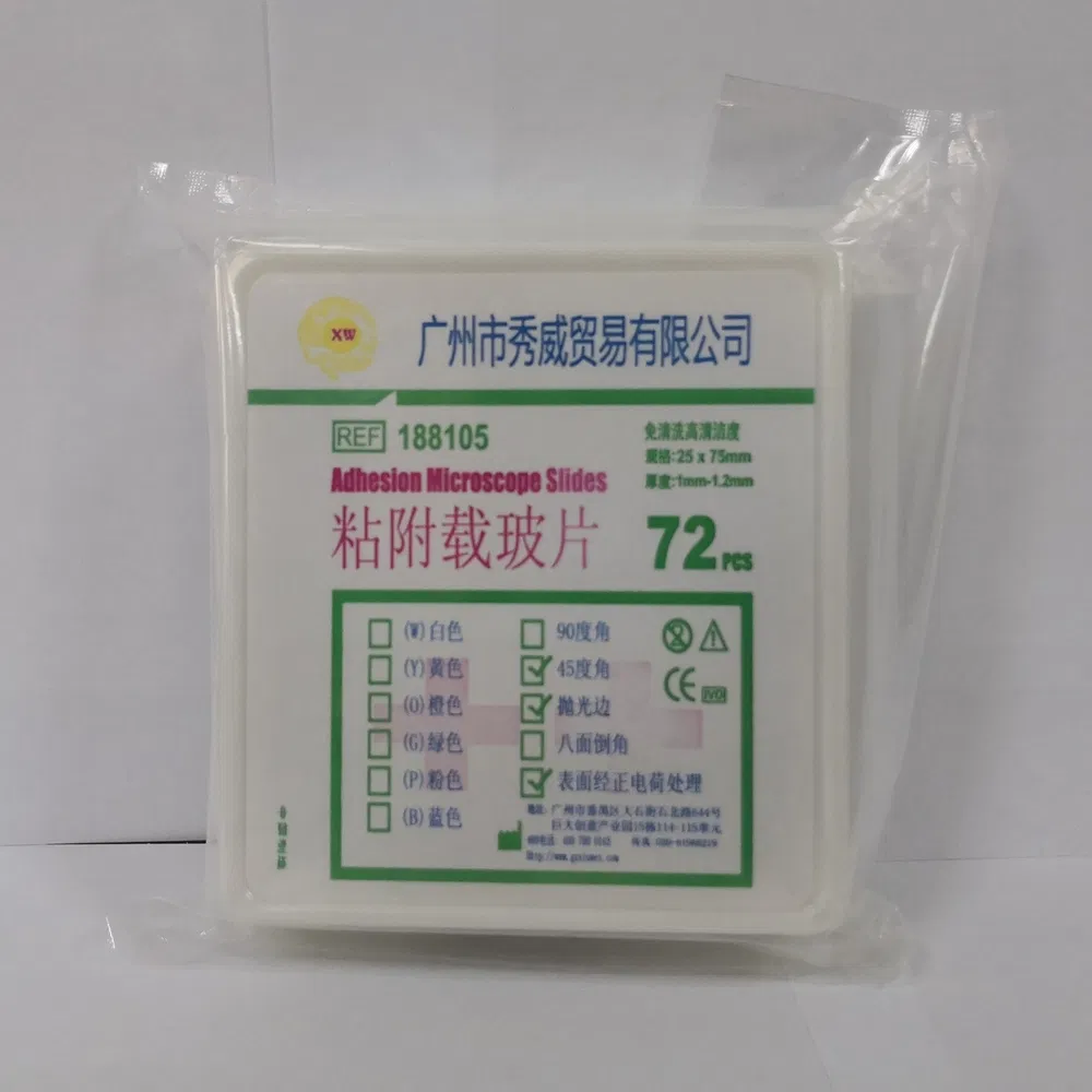 China Hersteller Customized Color Laboratory Mikroskop Objekttr&auml;ger Glas verwendet f&uuml;r mikrobielle Studien 