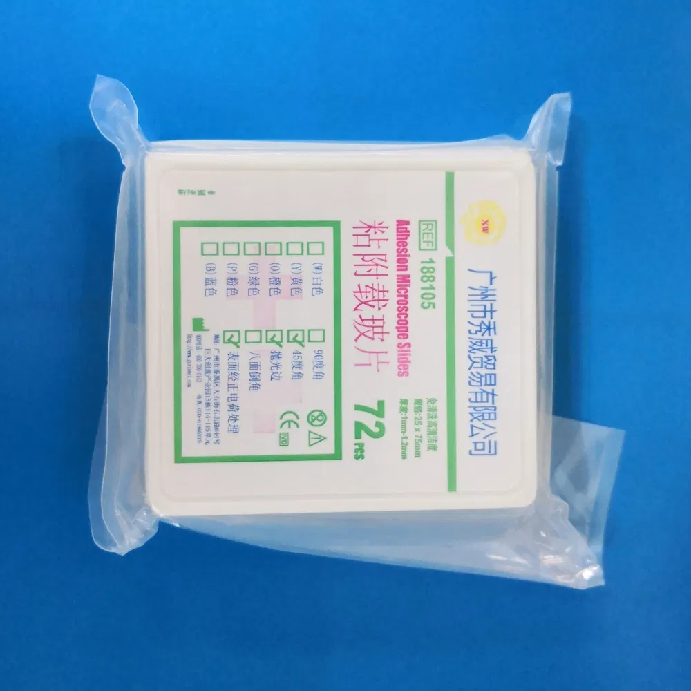 China Hersteller Customized Color Laboratory Mikroskop Objekttr&auml;ger Glas verwendet f&uuml;r mikrobielle Studien 